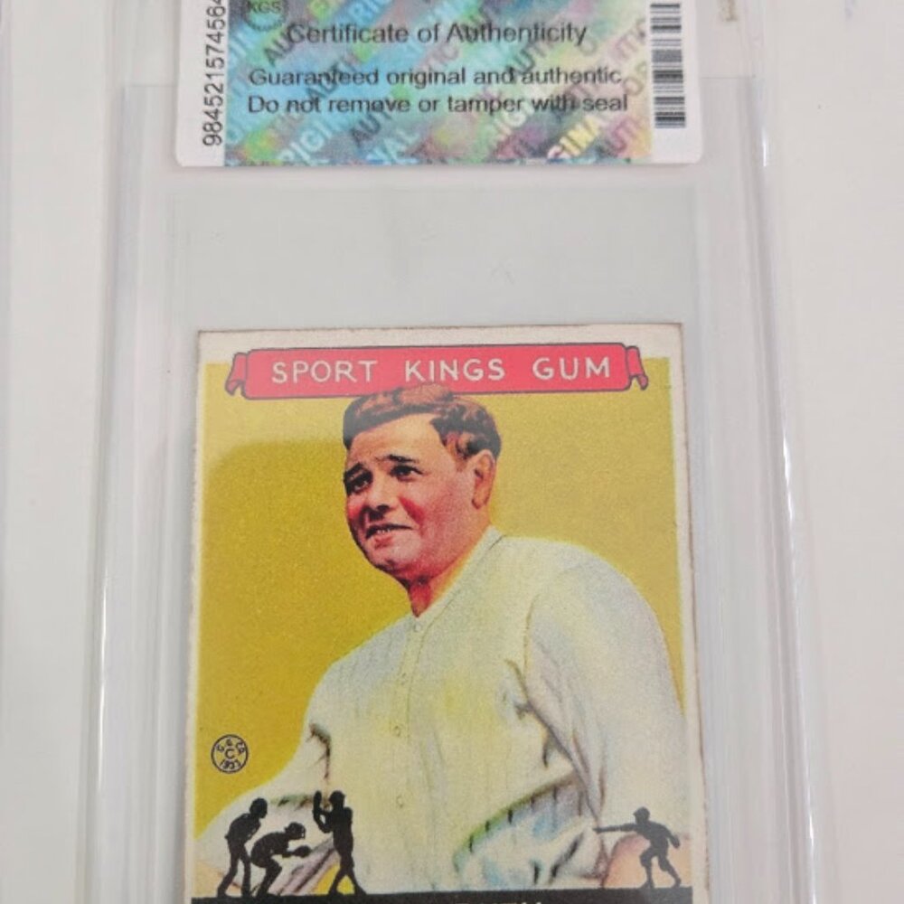 Babe Ruth Goudey custom baseball card